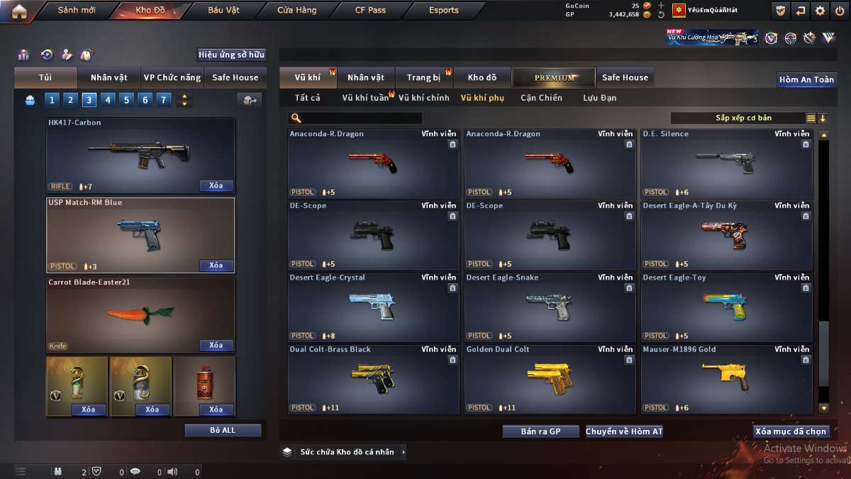 shop acc cf uy tin gia re